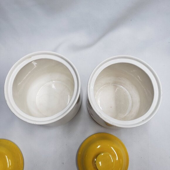 Petal Pets Tiger Lily Ceramic Canisters Set of 2 With Lids Vintage Japan - Picture 9 of 16